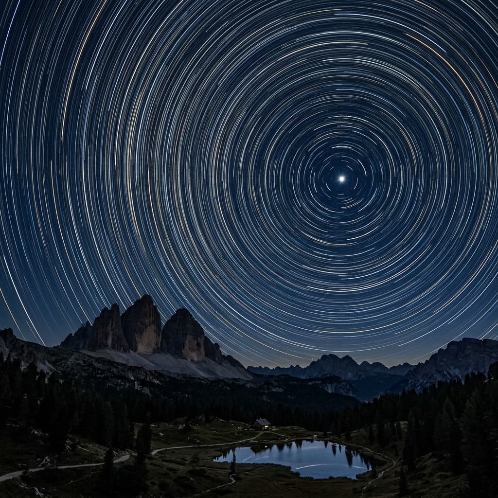 Star trail spiral